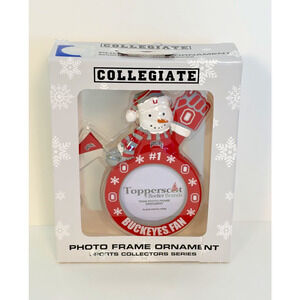 NEW Ohio State BUCKEYES #1 OSU Fan Photo Christmas Ornament Keepsake